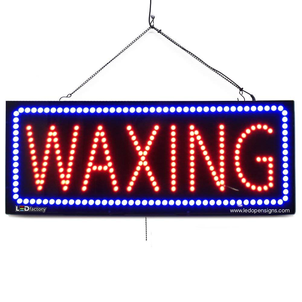 WAXING” Large LED Window Hair Salon Sign – Led Open Signs